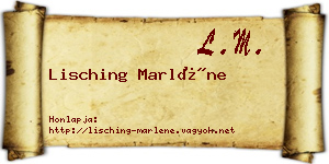 Lisching Marléne névjegykártya